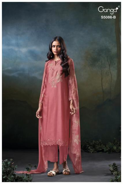 Ganga givanna 5086 catalog dress materials wholesale online